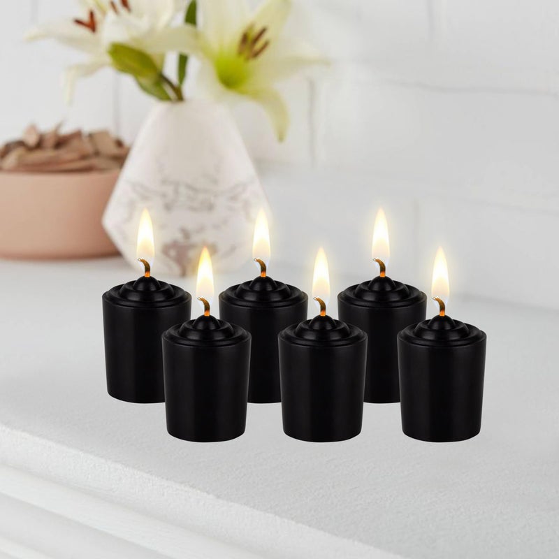 Mega Candles 12 pcs Unscented Black Votive Candles, Hand Poured Wax Candle 15 Hours 1.5 Inch x 2.25 Inch, Home DÃ©cor, Wedding Receptions, Centerpieces, Occasions, Events, Meditations, Holders - Image 5